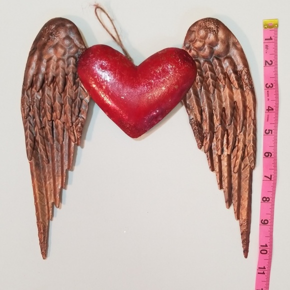 Custom Accents Custom Art Metal Heart With Wings Poshmark